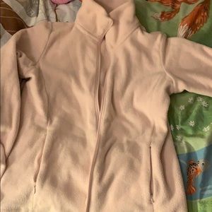 pink fleece sweater uniqlo